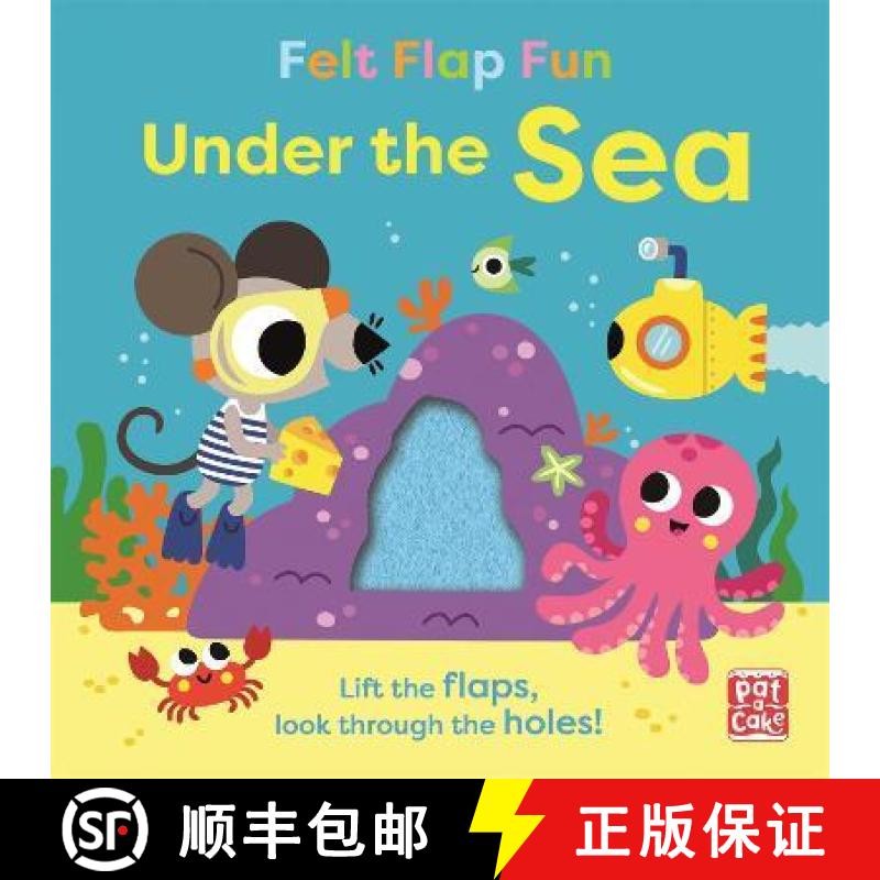 【3-4周达】Felt Flap Fun: Under the Sea: Board book with felt flaps [9781526383600]
