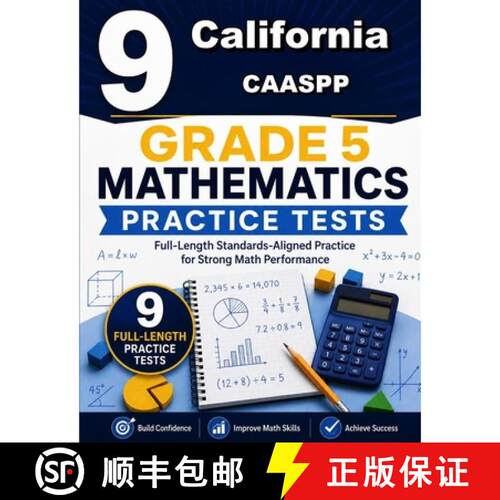 【3-4周达】9 California CAASPP Grade 5 Math Practice Tests: A nine-step confidence climb with clear r... [9798905340239]
