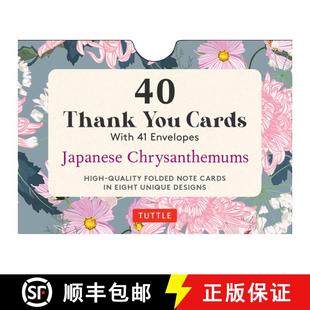【3-4周达】Japanese Chrysanthemums, 40 Thank You Cards with Envelopes: 4 1/2 X 3 Inch Blank Cards in ... [9780804856935]