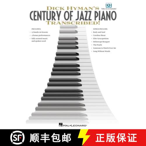 【3-4周达】Dick Hyman's Century of Jazz Piano - Transcribed! Book/Online Audio [With DVD] [9781617740190]