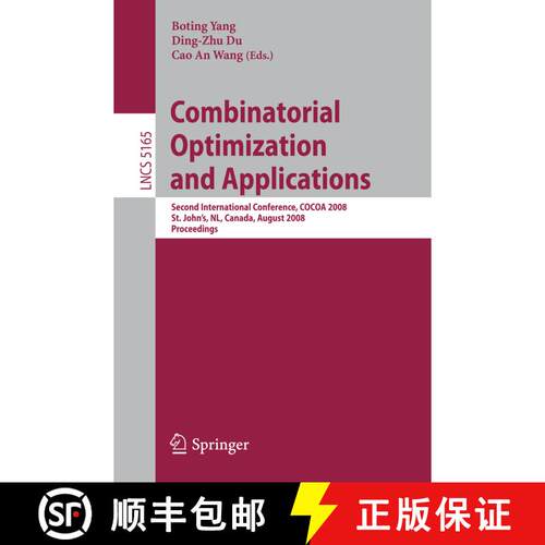 【3-4周达】Combinatorial Optimization and Applications : Second International Conference, COCOA 2008,... [9783540850960]