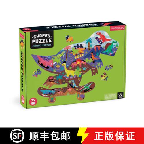 【3-4周达】Jurassic Skatepark 75 Piece Shaped Scene Puzzle [9780735376496]