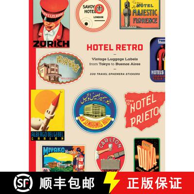 【3-4周达】Hotel Retro: Vintage Luggage Labels from Tokyo to Buenos Aires : 250 Travel Ephemera Stickers [9798989142323]