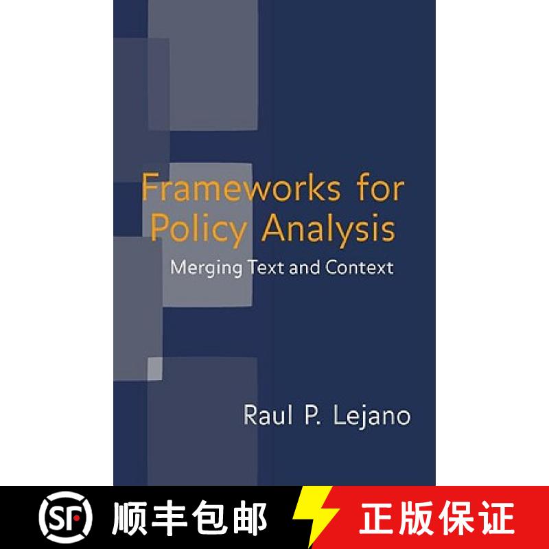 【3-4周达】Frameworks for Policy Analysis: Merging Text and Context [9780415952750]