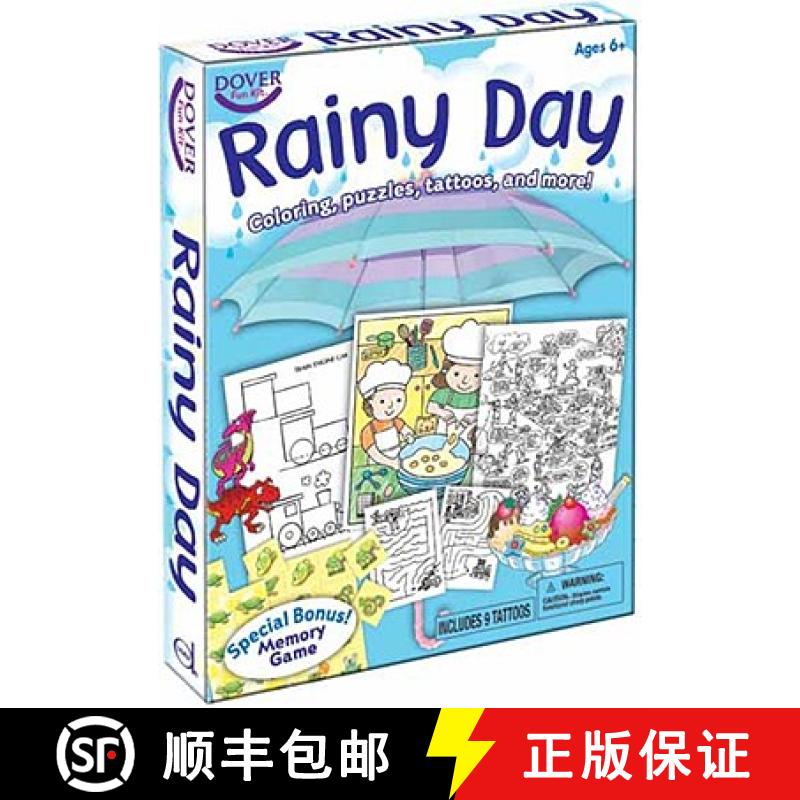 预订 Rainy Day: Coloring, Puzzles, Tattoos, and More! [With Sticker(s) and Think Green Memory Game an... [9780486479606]