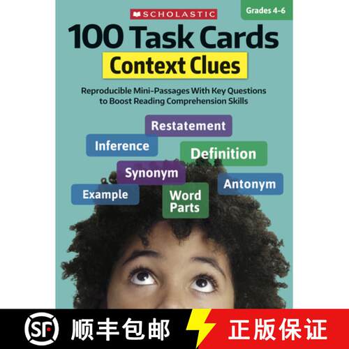 【3-4周达】100 Task Cards: Context Clues: Reproducible Mini-Passages with Key Questions to Boost Read... [9781338603170]