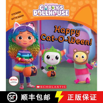【3-4周达】Happy Cat-O-Ween! (Gabby's Dollhouse Storybook) (Media Tie-In) [9781338804447]