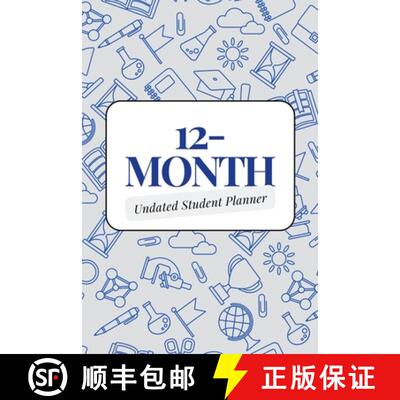 【3-4周达】12-Month Undated Student Planner [9798988194491]