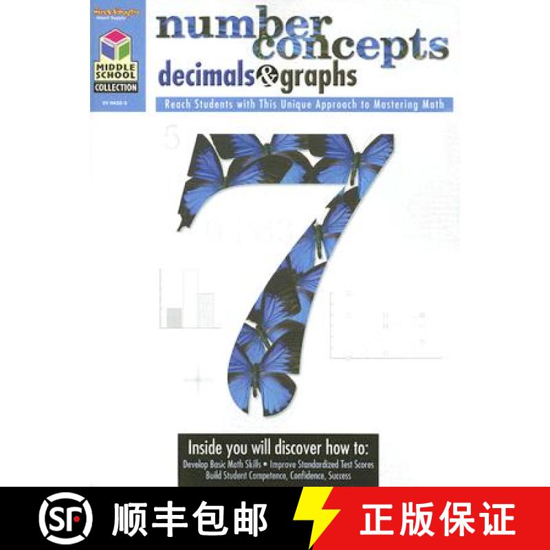 【3-4周达】Middle School Collection: Math: Reproducible Number Concepts, Decimals, & Graphs [9781419004353]