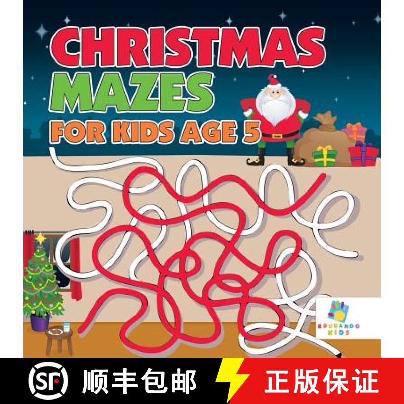 【2-3周达】Christmas Mazes for Kids Age 5 [9781645216179]