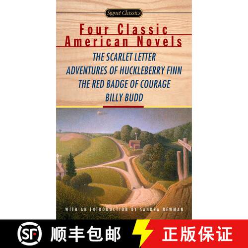 【3-4周达】Four Classic American Novels: The Scarlet Letter, Adventures of Huckleberry Finn, The Red ... [9780451530554]