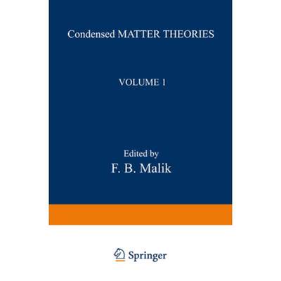 【4周达】Condensed Matter Theories: Volume 1 [9781461567097]