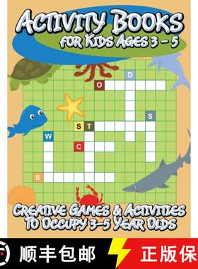 【3-4周达】Activity Books for Kids Ages 3 - 5 (Creative Games & Activities to Occupy 3-5 Year Olds) [9781633839496]