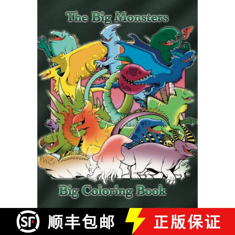 【3-4周达】Big Monsters Big Coloring Book [9798990290815]