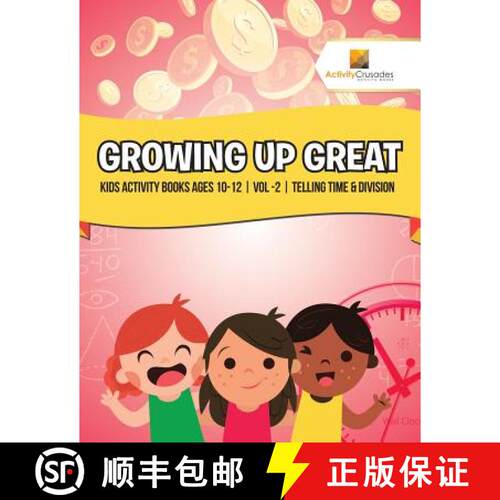 【3-4周达】Growing Up Great : Kids Activity Books Ages 10-12 | Vol -2 | Telling Time & Division [9780228221920]
