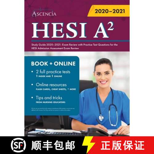 【3-4周达】HESI A2 Study Guide 2020-2021: Exam Review with Practice Test Questions for the HESI Admis... [9781635307733]