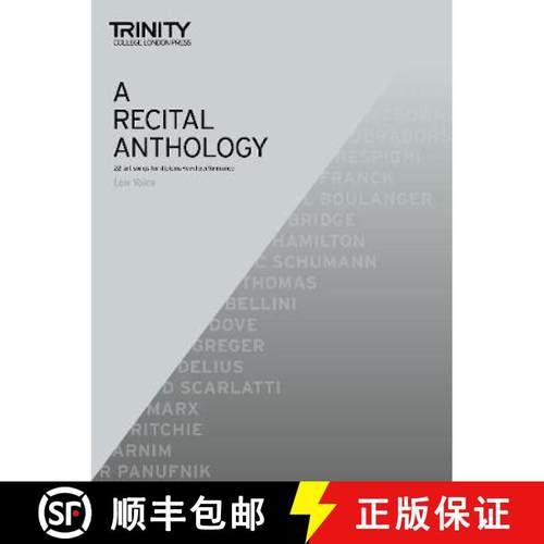 【3-4周达】Recital Anthology (Low Voice): 22 art songs for diploma-level performance [9780857368997]