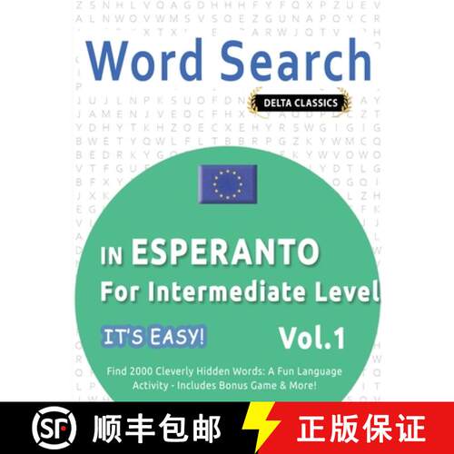 【3-4周达】Word Search in Esperanto for Intermediate Level - It's Easy! Vol.1 - Delta Classics - Find... [9798349006029]