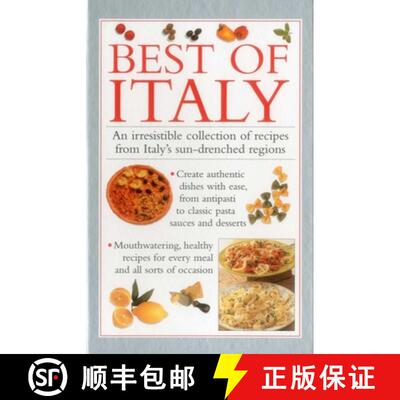 【3-4周达】精装 Best of Italy: An Irresistible Collection of Recipes from Italy's Sun-Drenched Regions [9780754830610]