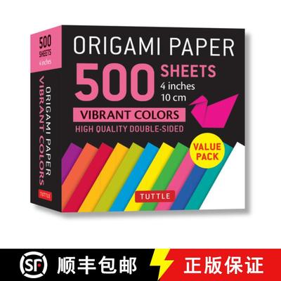 【3-4周达】Origami Paper 500 Sheets Vibrant Colors 4 (10 CM): Tuttle Origami Paper: High-Quality Doub... [9780804851572]