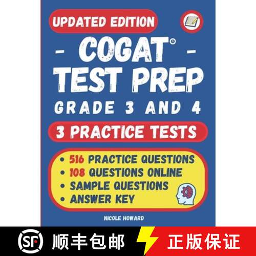 【3-4周达】Cogat(r) Test Prep Grade 3 and 4: 2 Manuscripts, CogAT(R) Practice Book Grade 3, CogAT(R) ... [9798555190819]