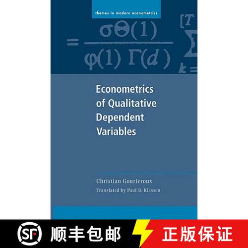【3-4周达】精装 Econometrics of Qualitative Dependent Variables: - Econometrics of Qualitative Depend... [9780521331494]