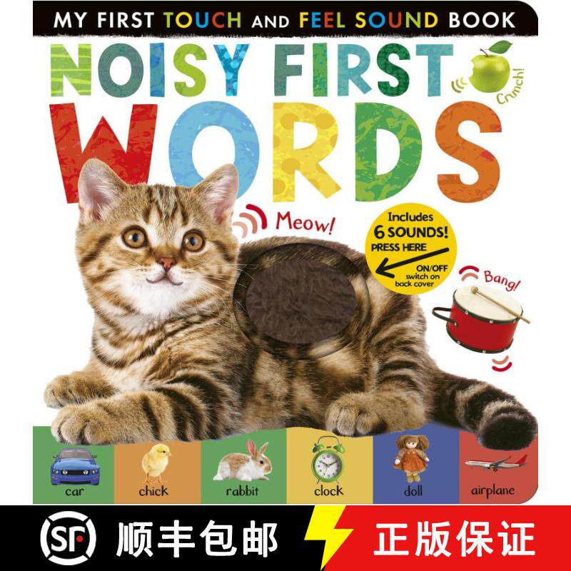 【3-4周达】Noisy First Words: Includes 6 Sounds and an On/Off Switch on the Back Cover! [9781680106664]