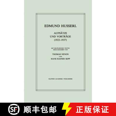 【3-4周达】Aufsatze und Vortrage (1922–1937): Husserliana, Vol 27 [9789024736201]