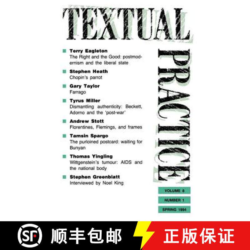 【3-4周达】Textual Practice : Volume 8, Issue 1 [9780415110976]