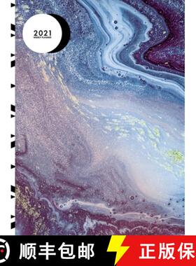 【3-4周达】Weekly Planner 2021 8.5 x 11: 12 Month Hardcover Planner 2021  |  January - December 2021 ... [9783947808717]