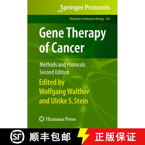 【3-4周达】精装 Gene Therapy of Cancer: Methods and Protocols (Second Edition 2009) [9781934115855]