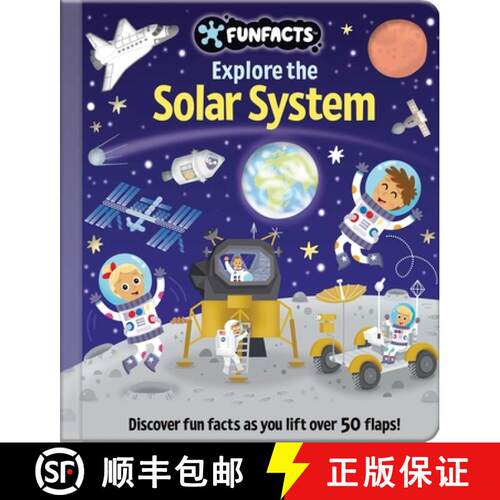 【3-4周达】精装 Explore the Solar System: Lift-The-Flap Book: Board Book with Over 50 Flaps to Lift! [9780655234166]