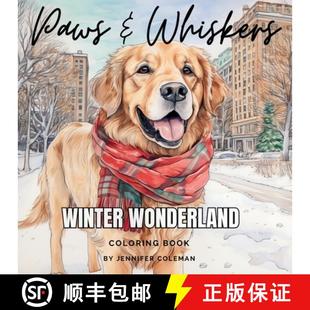 Winter Coloring Wonderland Whiskers Paws Book Relieving Extraordinarily ... and Stress 3周达 9781963043006 Fun