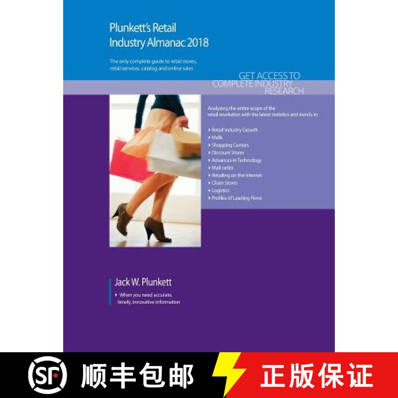 预订 Plunkett's Retail Industry Almanac 2018: Retail (Including Chain Stores) Industry Market Researc... [9781628314595]