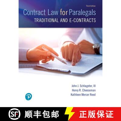 【3-4周达】Contract Law for Paralegals: Traditional and E-Contracts [9780133822526]