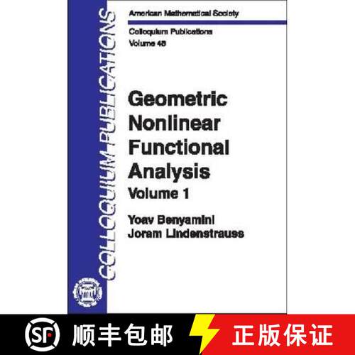 【3-4周达】精装 Geometric Nonlinear Functional Analysis, Volume 1 [9780821808351]