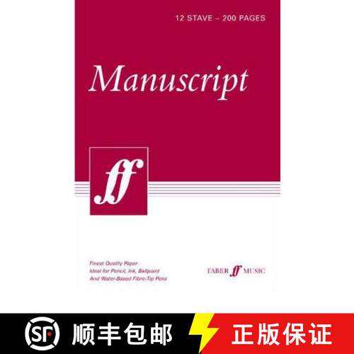 【3-4周达】200-page A4 Manuscript Pad, 12-stave: (white Pad) [9780571527083]
