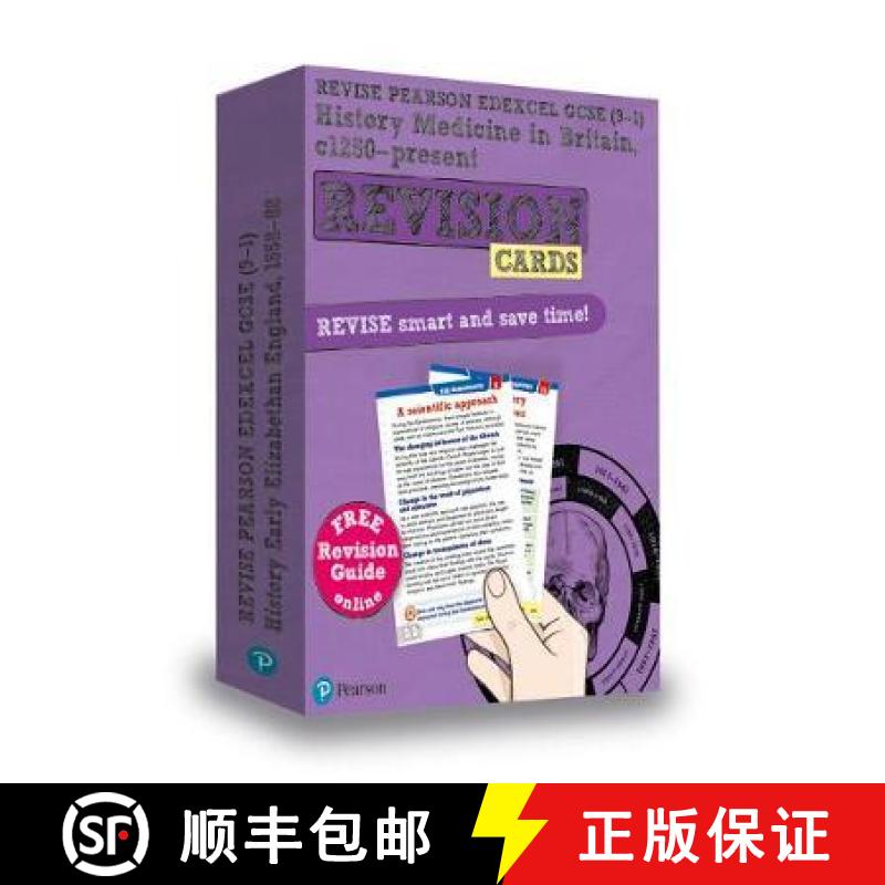 【3-4周达】Pearson REVISE Edexcel GCSE History Medicine in Britain Revision Cards (with free online R... [9781292257389]