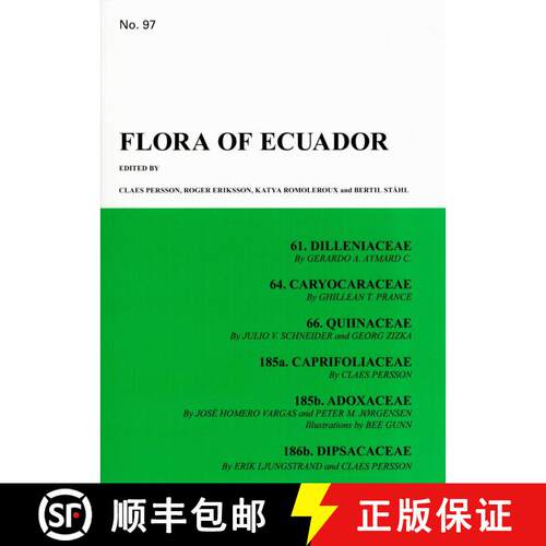 预订 Flora of Ecuador, Volume 97, Part 61: Dilleniaceae, Part 64: Caryocaraceae, Part 66: Quiinaceae,... [9789198456516]