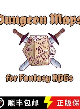 【3-4周达】Dungeon Maps for Fantasy RPGs: 117 Unique Maps for Tabletop Role-Playing Games [9798869104366]