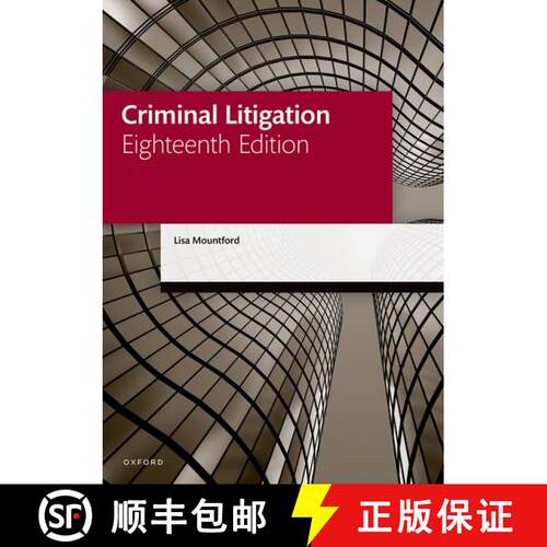 【3-4周达】Criminal Litigation 18th Edition [9780192858818]