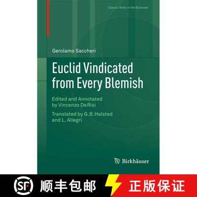 【3-4周达】Euclid Vindicated from Every Blemish: Edited and Annotated by Vincenzo De Risi. Translated... [9783319059655]