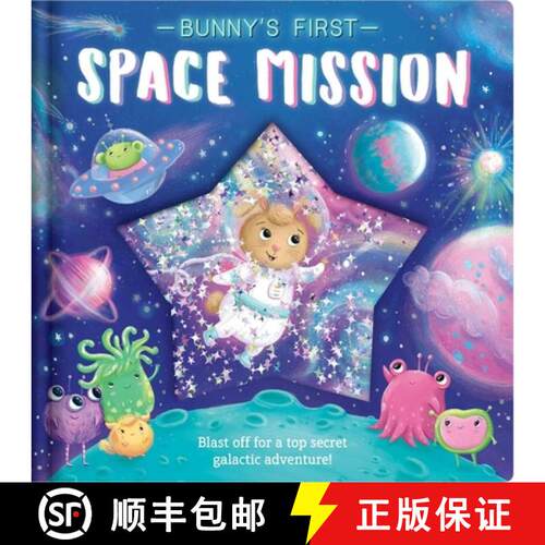 【3-4周达】精装 Bunny's First Space Mission: With Glitter Pouch [9781839037887]