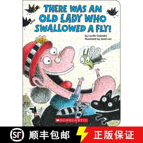 【3-4周达】There Was an Old Lady Who Swallowed a Fly! (a Board Book) [9780545831529]