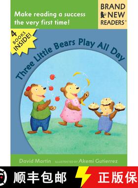【3-4周达】Three Little Bears Play All Day: Brand New Readers [9780763642303]