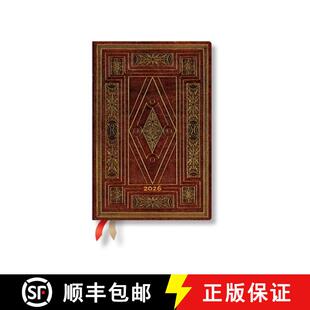 【3-4周达】Paperblanks 2026 First Folio Shakespeare's Library 12-Month Planner Mini Horizontal Elasti... [9780349709857]