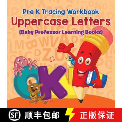 【3-4周达】Pre K Tracing workbook: Uppercase Letters (Baby Professor Learning Books) [9781682800379]