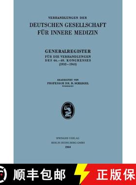 【3-4周达】Generalregister Für Die Verhandlungen Des 44.-69. Kongresses (1932-1963) [9783807002552]