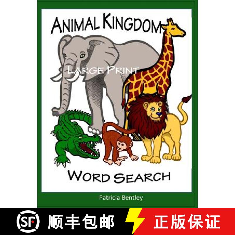 【3-4周达】Animal Kingdom Large Print Word Search [9781942678052]