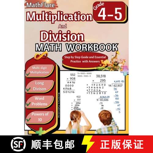 【3-4周达】Multiplication and Division Math Workbook 4th and 5th Grade: Multi-Digit Multiplication an... [9798869373144]